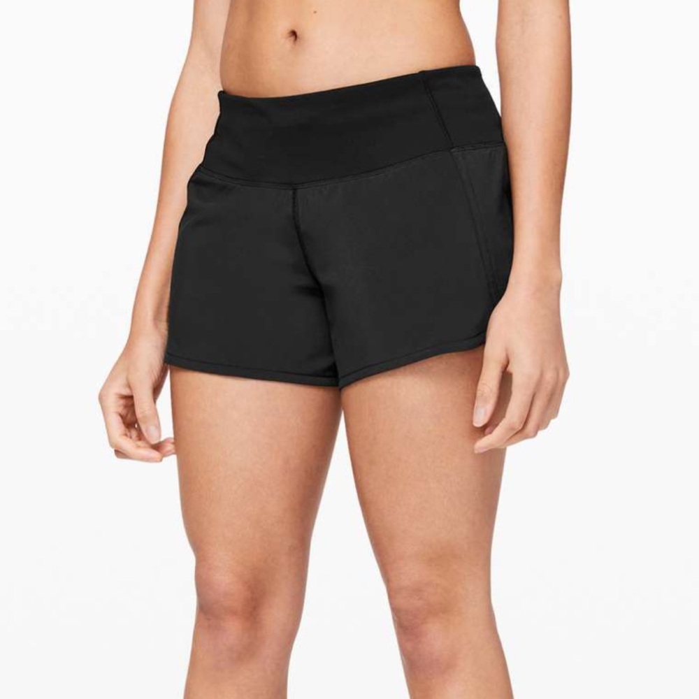 Lululemon Black Run Times Short 4"